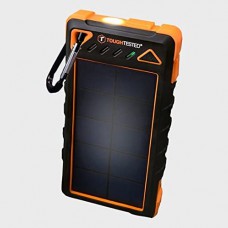 8000mAh Solar Portable Charger Powerbank with LED Flashlight - IP54 Dustproof/Shockproof/Rainproof - 180mAh high Efficiency Solar Panel