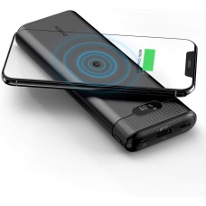 AIDEAZ Wireless Power Bank Portable Charger, USB-C 20000mah Battery Pack Fast Charging with LCD Display, Powerful Portable Charger compatible with iPhone12 Mini/12/12 Pro/12 Pro Max/11 Pro/XS and More