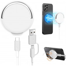 Magnetic Wireless Charger, Oliomp 15W Max Wireless Fast Charger, with Type C&amp;USB A Port Compatible with MagSafe Charger for iPhone 13/13 Pro / 13 Pro Max / 13 Mini/ 12/12 Mini/12 Pro/12 Pro Max
