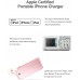 Luxtude 5000mAh Portable Charger for iPhone, Ultra Slim Mfi Apple Certified External Battery Pack Built in Lightning Cable, Fast Charging Power Bank for iPhone 13/12/11 Pro/X/XR/XS Max/10/8/7/6S etc.